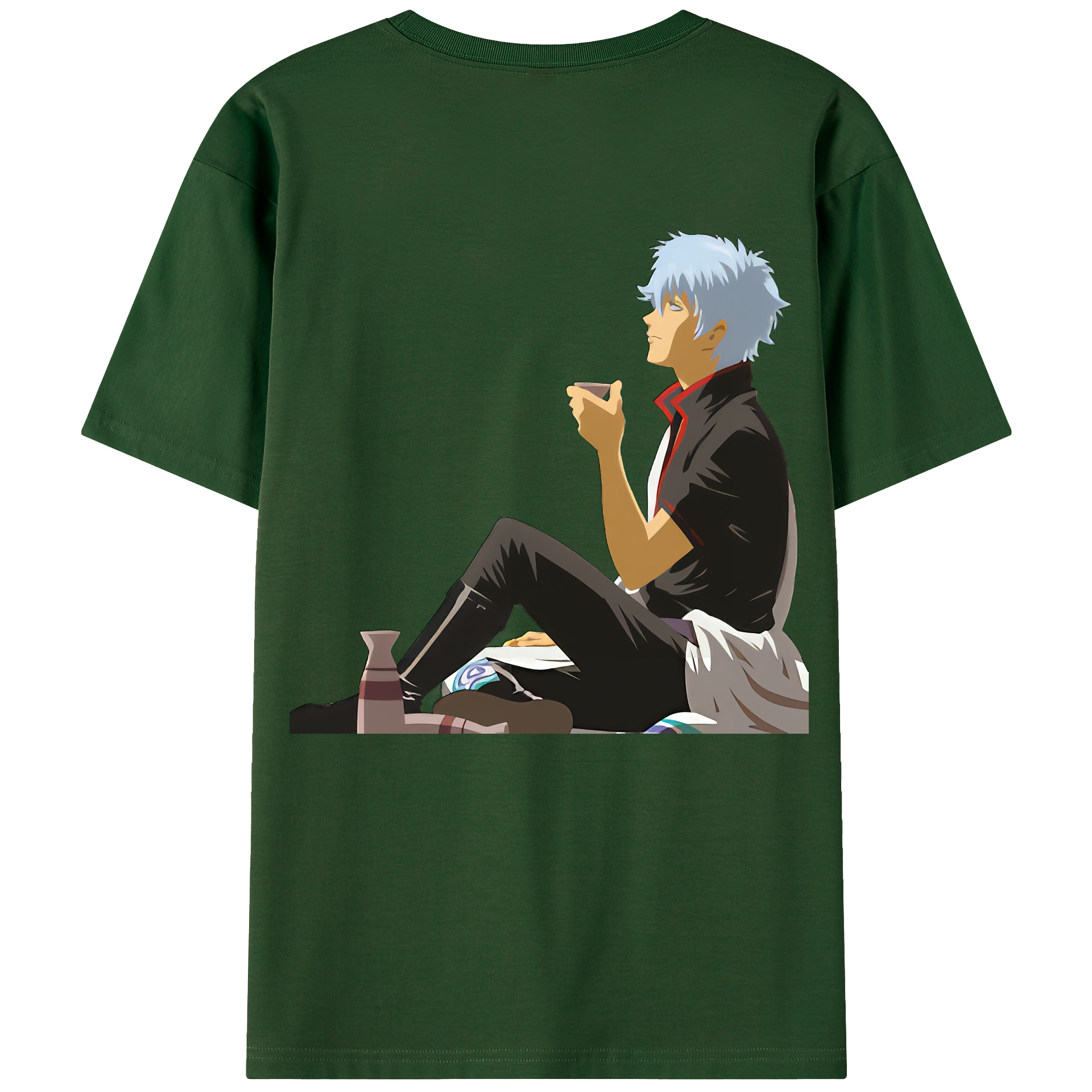 （画像用） ぎんたま 坂田銀時（さかたぎんとき） 神楽 志村新八（しむら しんぱち） GINTAMA Sakata Gintoki Kagura Shimura Shinpachi 綿100％半袖Tシャツ（背面プリント）